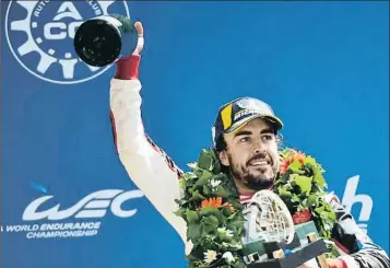  ?? JEAN-FRANCOIS MONIER / AFP ?? Alonso es el segundo español que gana las 24 Horas de Le Mans, después de Marc Gené