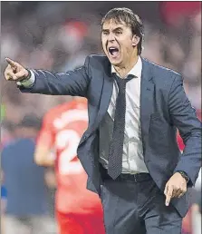  ?? FOTO: GETTY ?? Lopetegui se desesperó en el banquillo El Real Madrid fue una caricatura en Sevilla