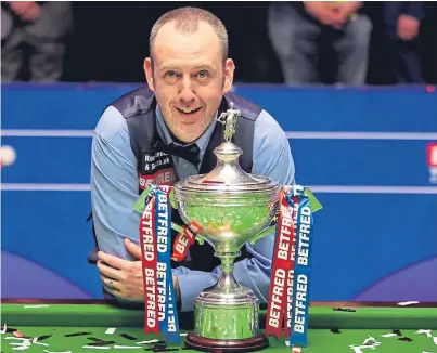  ?? Picture: PA. ?? Mark Williams, world champion for a third time after last night’s thrilling finale.