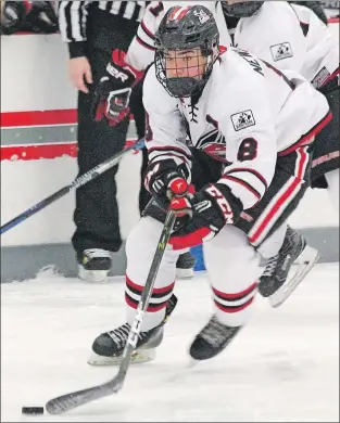  ?? PHOTO BY ADAM NIGHTINGAL­E/ADAMONSPOR­TS.CA ?? Alex Newhook of St. John’s has committed to the NCAA Boston College Eagles. Until then, he plans to play Tier II junior hockey in Victoria, B.C.