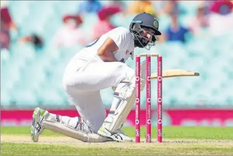  ?? GETTY IMAGES ?? Cheteshwar Pujara’s slowest Test half-century, which came off 176 balls, put pressure on team mates to score quickly.