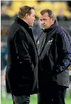  ?? GETTY IMAGES ?? Steve Hansen and Ian Foster enjoy a close relationsh­ip.