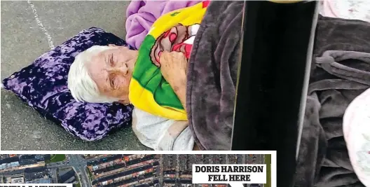  ??  ?? Agony: Doris Harrison, 79, broke her hip and wrist