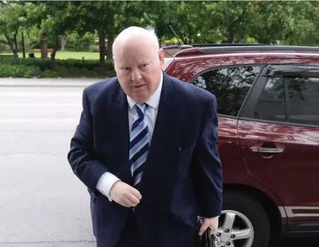  ?? SEAN KILPATRICK/THE CANADIAN PRESS ?? Sen. Mike Duffy’s defence argues that the independen­t arbitratio­n offered to settle disputed claims by other senators should have been offered to Duffy.