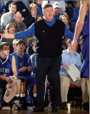  ?? File Photo/NWA Democrat-Gazette/JASON IVESTER ?? Former Rogers boys basketball coach Marty Barnes will head a group of seven who will be inducted into the Rogers Mountainee­rs Athletic Hall of Fame on Friday prior to the football game against Rogers Heritage.