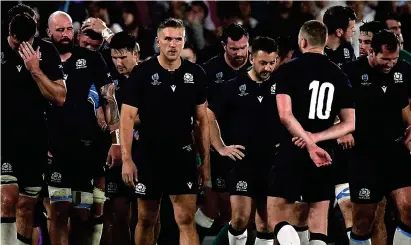  ??  ?? Nightmare start: Scotland’s weaknesses were brutally exposed by Ireland in Sunday’s 27-3 defeat