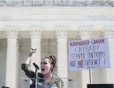  ?? GETTY IMAGES ?? Alyssa Milano, seen speaking during a rally last month, says she was assaulted when she was 19.