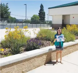  ?? Courtesy photo/anmarie Bowden ?? Evelyn Bowden, a Girl Scout Junior, created a wildlife garden on the Live Oak Middle School campus and earned the Girl Scout Bronze Award, which is the highest honor a Girl Scout Junior can achieve.