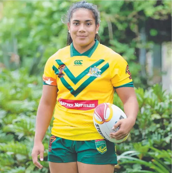  ?? Picture: MARK CRANITCH ?? Simaima Taufa has proven she is tough enough to handle elite women’s rugby league after dealing with challenges in her family life.