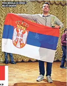  ??  ?? prva medalja za srbiju: miloš grubor