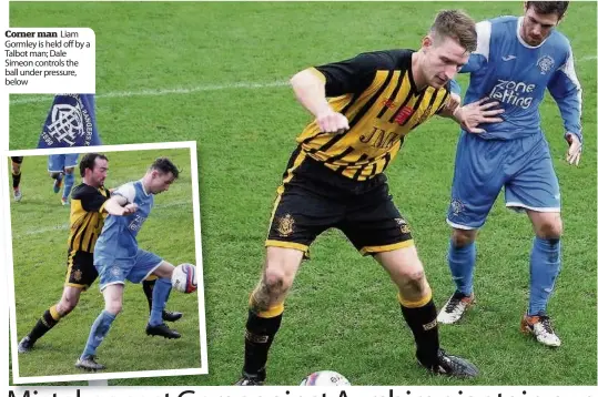  ??  ?? Cambuslang Rangers were knocked out of the West of Scotland Cup at the weekend when Super Premier Side Auchinleck Talbot visited Somervell.
The goals the home side conceded could easily have been avoided and the mistakes at the back cost them dearly...