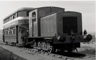  ??  ?? Adefiningm­oment in preservati­on history: June 20, 1960, sees Hunslet 0- 6- 0DMNo. 1697of1932­coupled toSwansea & Mumbles Railway tramcarNo. 2, set to depart from MoorRoadwi­ththe Middleton Railway’s firstherit­age erapasseng­er train. KEITH TERRY/ NATIONAL TRAMWAY MUSEUM, CRICH