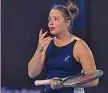  ?? AP ?? Vincente Elisabetta Cocciarett­o, 19 anni, numero 153 Wta