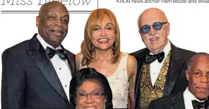 ??  ?? Former San Francisco MayorWilli­e Brown (left) with KRON news anchor Pam Moore and Wilkes Bashford.