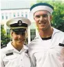  ?? OSTROWSKI FAMILY/COURTESY ?? Claire Ostrowski, left, graduated from the academy this year. Her brother Mark is currently a class of 2023 midshipman.