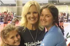  ?? Courtesy photo ?? Mary Langsdorf, center, with her daughters Libby and Gracie. Langsdorf will represent her employer Frank M. Booth Inc., the grand marshal for the 140th Bok Kai parade on Saturday.