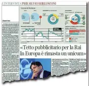  ??  ?? Sul Corriere L’intervista all’ad Mediaset Pier Silvio Berlusconi pubblicata ieri