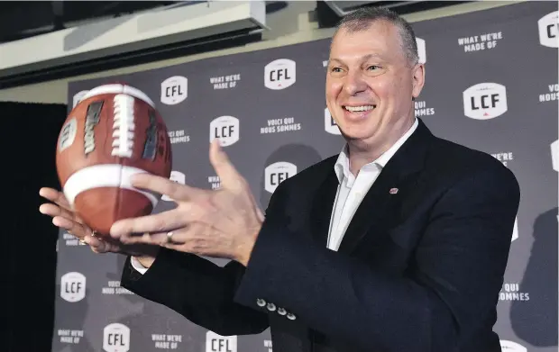  ?? —CPFILES ?? ‘We have to stop thinking small,’ says CFL commission­er Randy Ambrosie, a man who sees opportunit­ies where most others see challenges. Placing a franchise in the Maritimes and wooing Mexico’s 100 million football fans are just a couple of his big ideas.