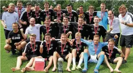  ?? FOTO: JENS LOHSE ?? Durch ein :-Unentschie­den beim FC Rot-Weiß Erfurt II holen sich die B-Junioren des JFC Gera die Thüringer Landesmeis­terschaft.