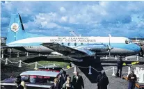  ?? PHOTO: R.N.SMITH AND BOBH ?? New arrival . . . Mt Cook Airlines’ Hawker Siddeley 748 ZKCWJ after landing in New Zealand for the first time in 1968.