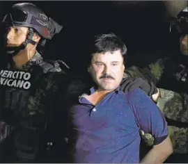  ?? Alfredo Estrella AFP/Getty Images ?? JOAQUIN “EL CHAPO” GUZMAN in 2016. The drug kingpin is on trial in New York. He has pleaded not guilty to 17 counts of drug traffickin­g and other charges.