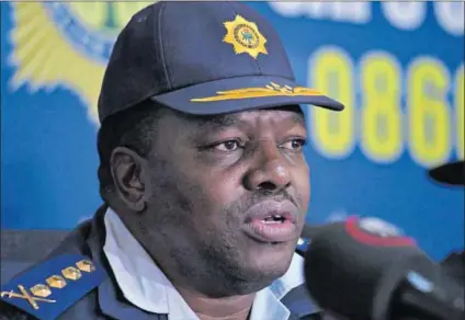  ?? Photo: Frennie Shivambu/getty Images ?? Hot water: National Police Commission­er Fannie Masemola (above) has ordered a probe into the conduct of Mpumalanga police head Lieutenant General Semakaleng Manamela.