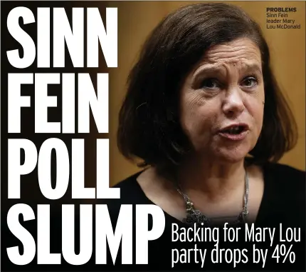  ?? PROBLEMS Sinn Fein leader Mary Lou Mcdonald ??