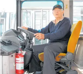  ?? ?? Syd Honeyfield at 84 was the country’s oldest bus driver.
