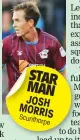  ??  ?? STAR MAN JOSH MORRIS Scunthorpe