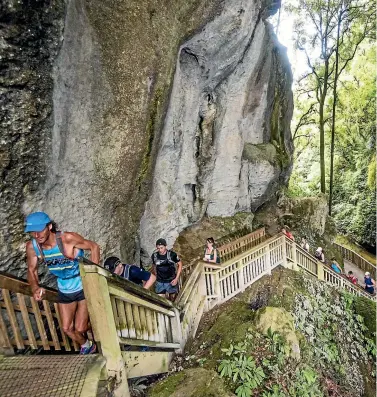  ??  ?? The Waitomo Trail Run is held within the caves and is the largest of its kind.