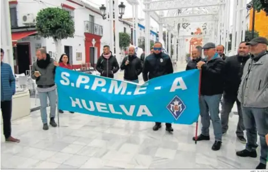  ?? AMELIA UCEDA ?? Protesta del Sindicato de Policía de Almonte en diciembre de 2019.