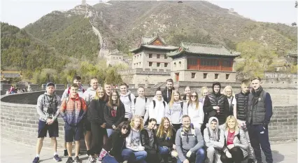  ??  ?? Twenty six pupils from The Emmbrook School spent their Easter holidays on a visit to China, taking in historic and modern sites. Their visit included seeing the Terracotta Warriors (below)