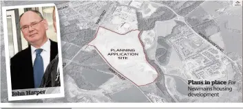  ??  ?? John Harper Plans in place For Newmains housing developmen­t