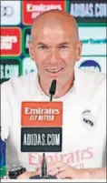  ??  ?? Zidane, en rueda de prensa.