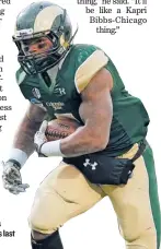  ??  ?? Ex-Plainfield North star Kapri Bibbs set Colorado State records with 1,741 rushing yards and 31 touchdowns last season.