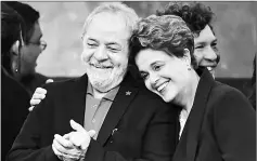  ??  ?? File photo shows Lula (left) and Rousseff attending the Workers Party (PT) National Congress to elect its new president, in Brasilia. — AFP photo