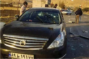  ?? REUTERS ?? In diesem Auto wurde Mohsen Fakhrizade­h tödlich verletzt.