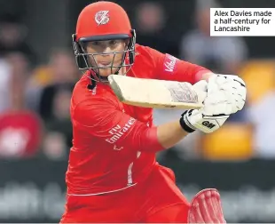  ??  ?? Alex Davies made a half-century for Lancashire