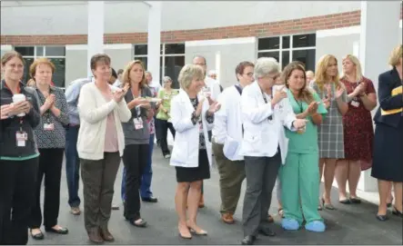  ?? PHOTO PROVIDED ?? People gather during the opening of the new Heinrich Medicus Pavilion at Samaritan Hospital in Troy.