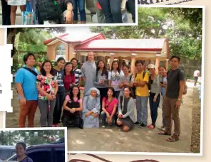  ??  ?? As part of their preparatio­n for the World Youth Day, local delegates also went on a pilgrimage to the tomb of Servant of God Teofilo Camomot in Carcar City to ask for his intercessi­on. Mona Eva Señara (front row, first from left) joins the pilgrimage.