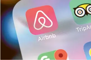  ??  ?? Airbnb doesn’t own the buildings that it rents out, it simply connects homeowners with travellers and clips the ticket on the way through.