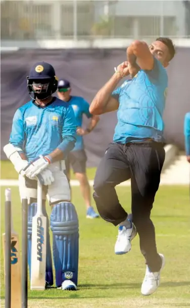  ?? Reuters ?? Bangladesh players attend a training session ahead of their Test against Sri Lanka.