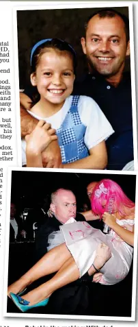  ??  ?? Rebel in the making: With dad Keith as a youngster, and being carried off by security after a 2008 awards bash, the worse for wear