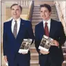  ?? CP PHOTO ?? Finance Minister Bill Morneau and Prime Minister Justin Trudeau hold copies of the federal budget in the House of Commons yesterday.