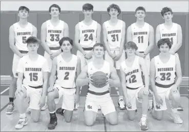  ?? Photo by Becky Polaski ?? Pictured are members of the St. Marys Area Flying Dutchmen varsity basketball team.