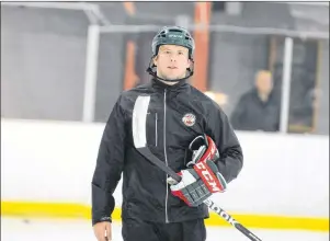  ?? JASON SIMMONDS/JOURNAL PIONEER ?? Kyle Dunn is the head coach of the Kensington Monaghan Farms Wild major midget hockey team.