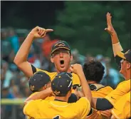  ?? MEDIANEWS GROUP FILE PHOTO ?? Pope John Paul II players celebrate around pitcher Dan Zurowski after defeating Tamaqua High School in the PIAA 3A semifinals.