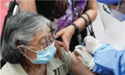  ?? Photograph: Xinhua/Rex/Shuttersto­ck ?? Local authoritie­s have been ordered to improve vaccine promotion and delivery to older age groups.