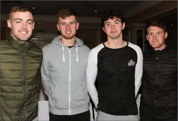  ??  ?? Wexford F.C. players Craig McCabe, Owen McCormack, Craig Hayes and Craig Wall.