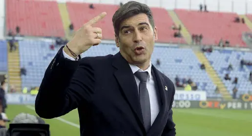  ??  ?? Polemico
Il tecnico portoghese Paulo Fonseca, 46 anni, alla prima stagione sulla panchina della Roma